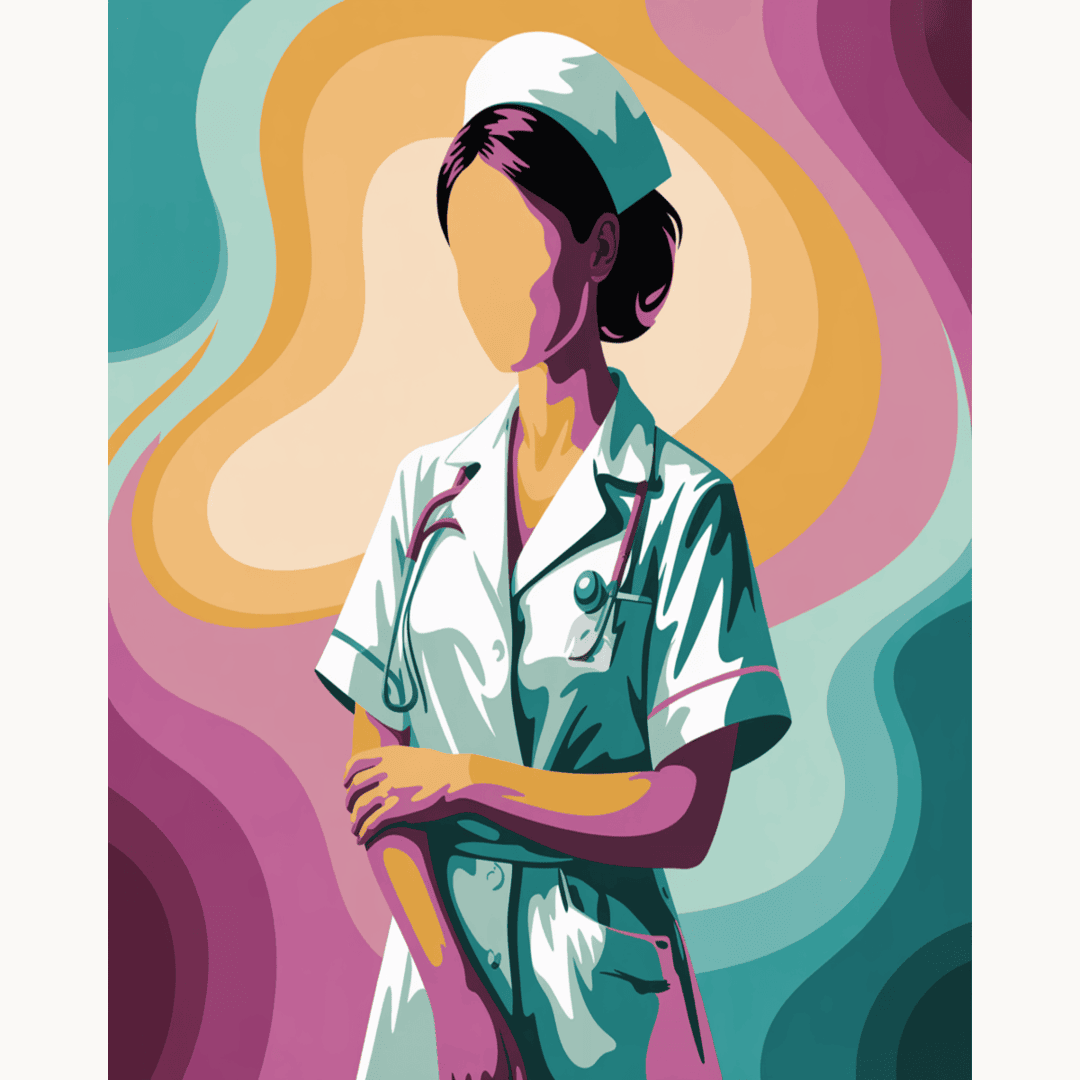 Caring Nurse Art