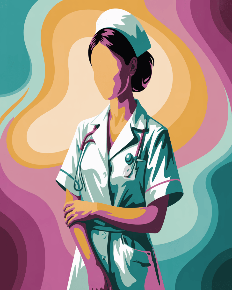 Caring Nurse Art
