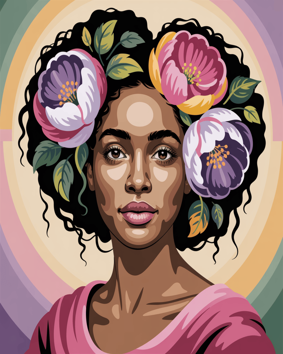 Floral Beauty Portrait