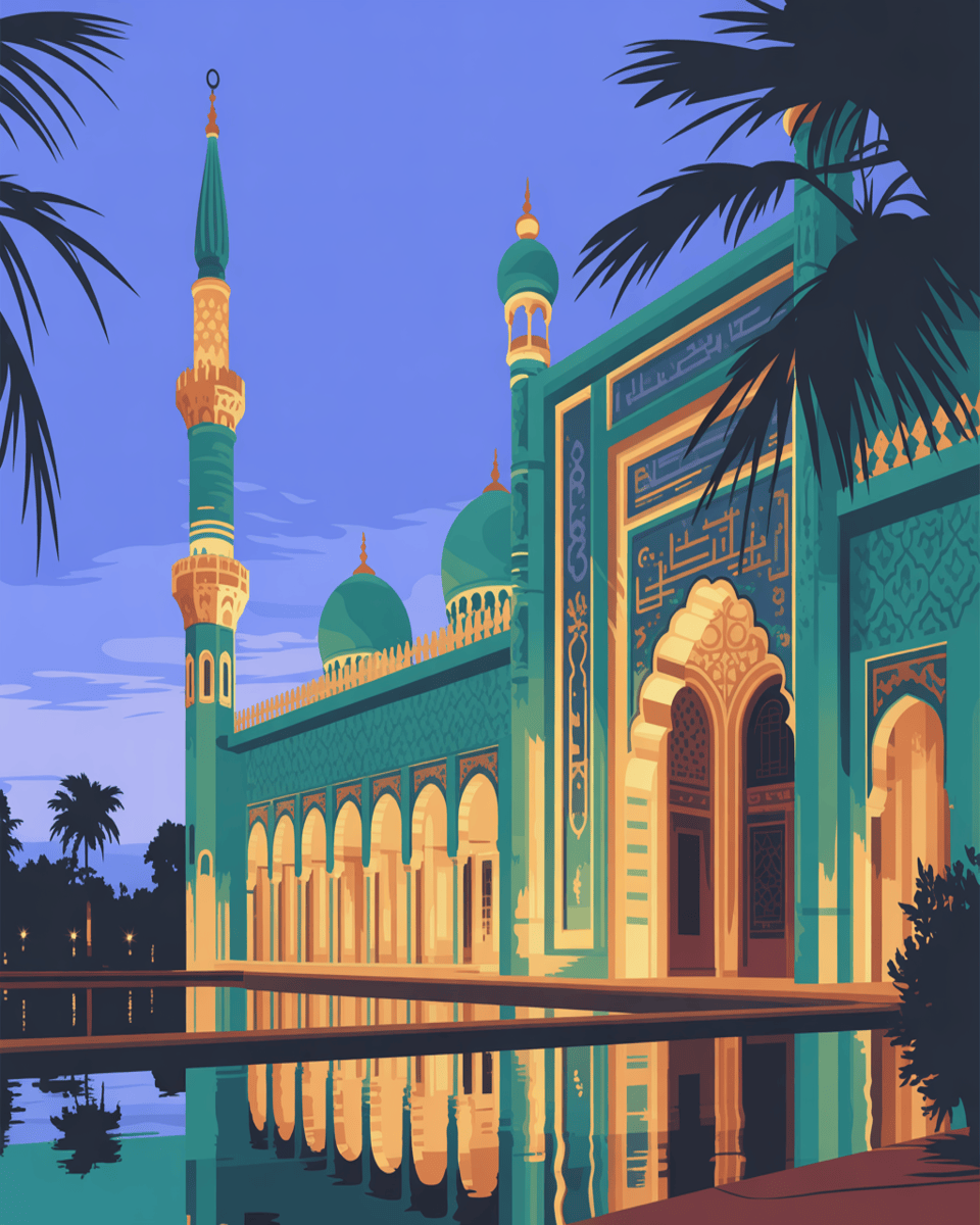 Golden Minaret Reflections