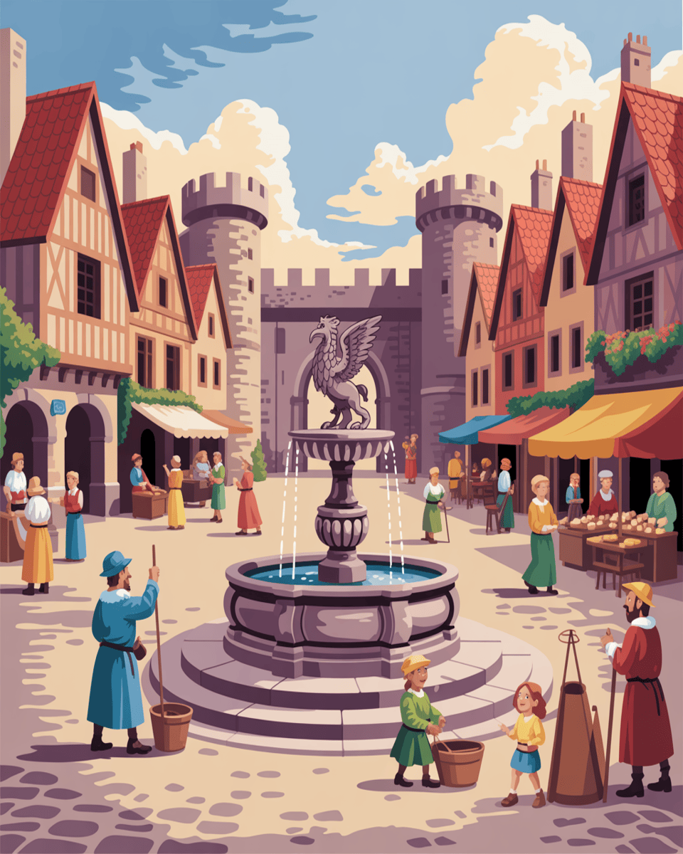 Medieval Market Fountain