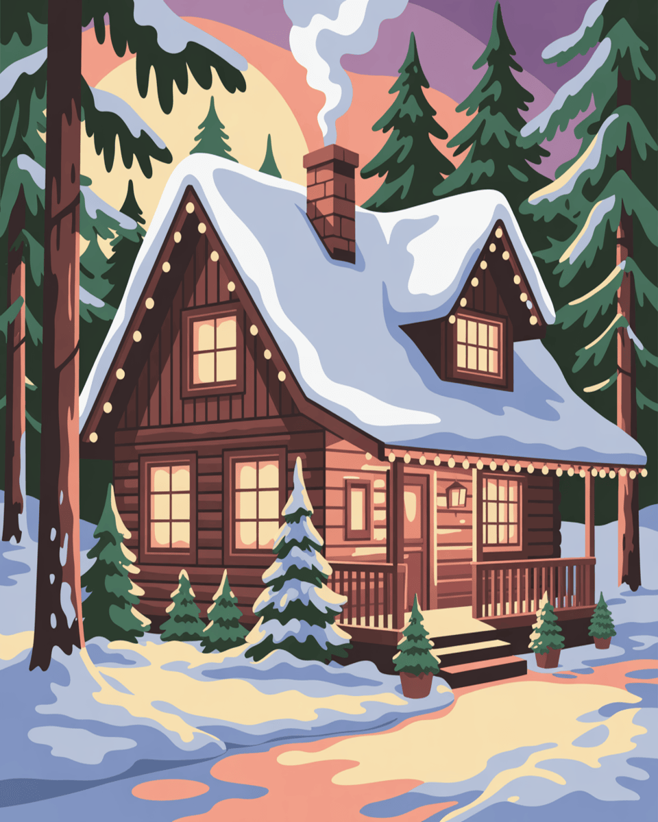 Winter Cabin Glow