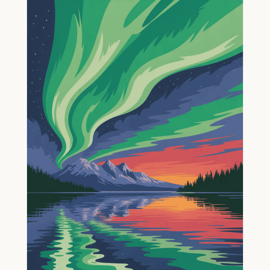 Aurora Mountain Sky