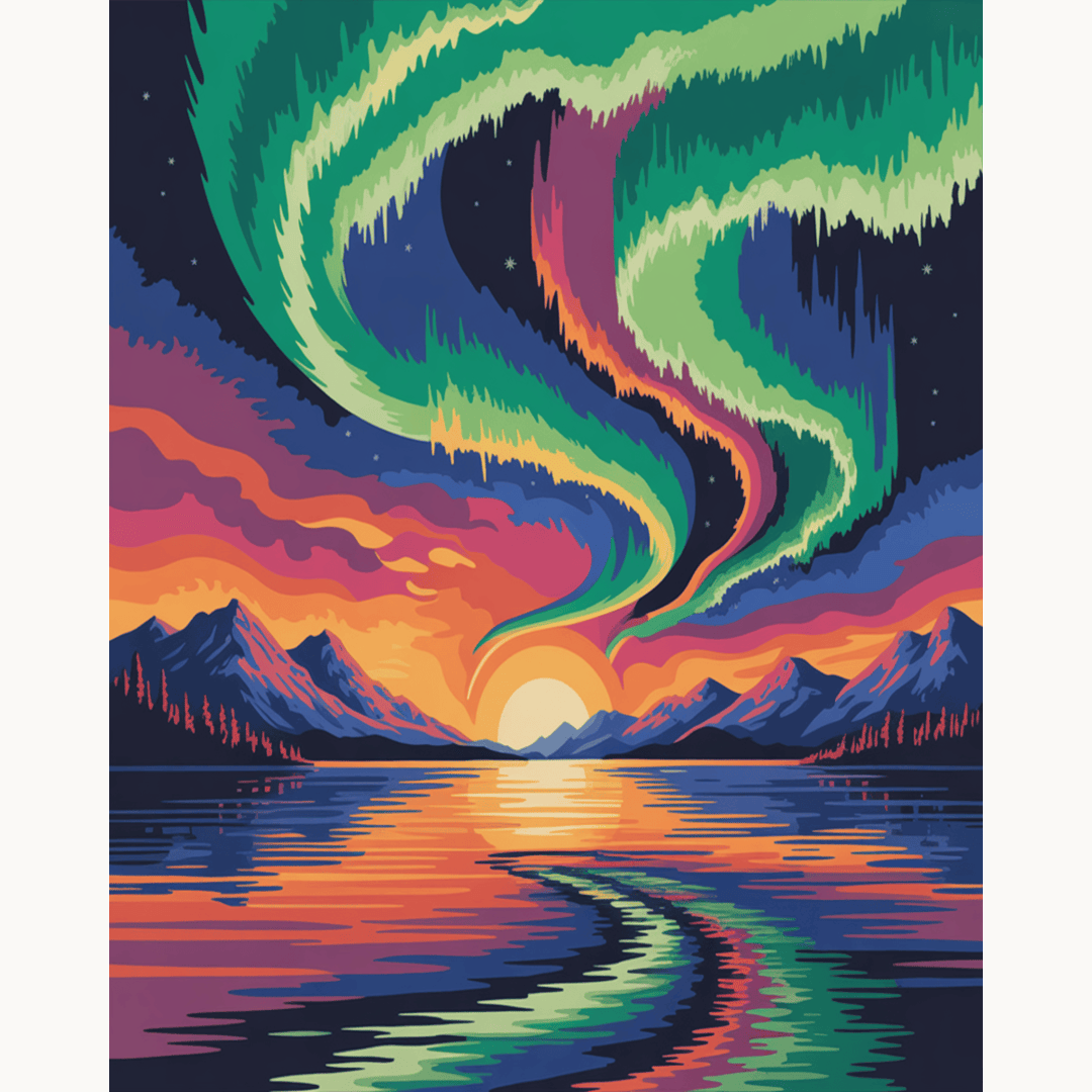 Aurora Sunset Reflections