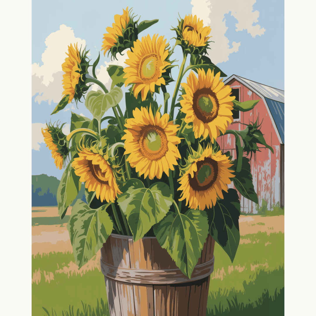 Barnyard Sunflowers