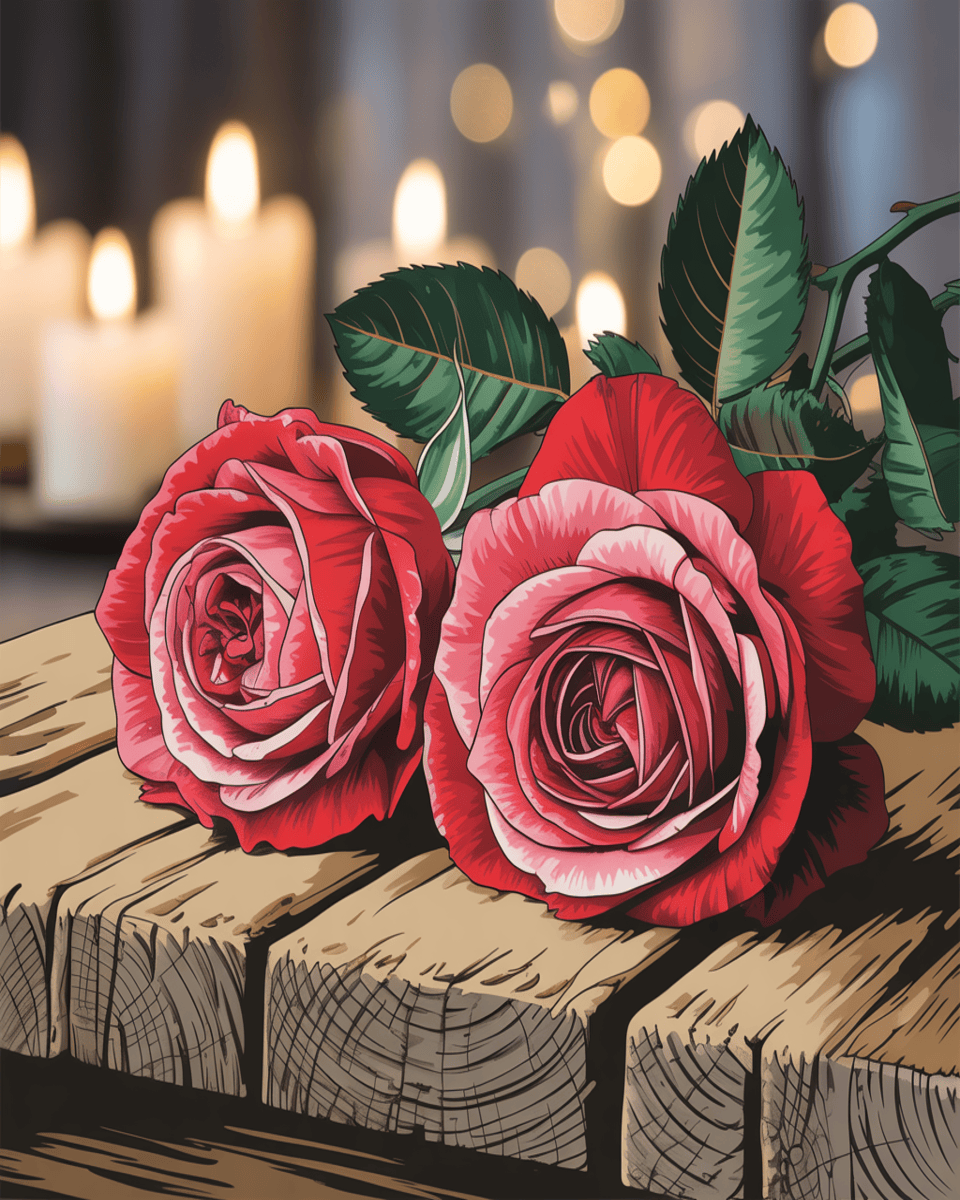 Candlelight Rose Duo