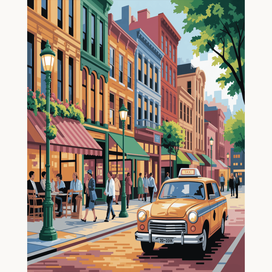 City Taxi Scene