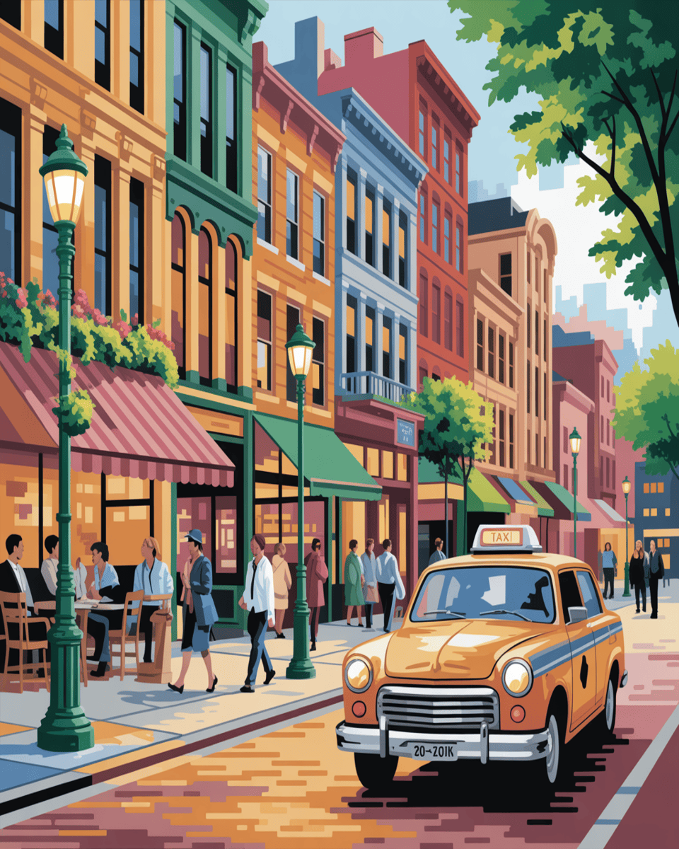 City Taxi Scene