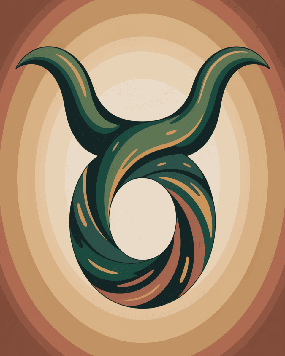 Earthy Taurus Symbol