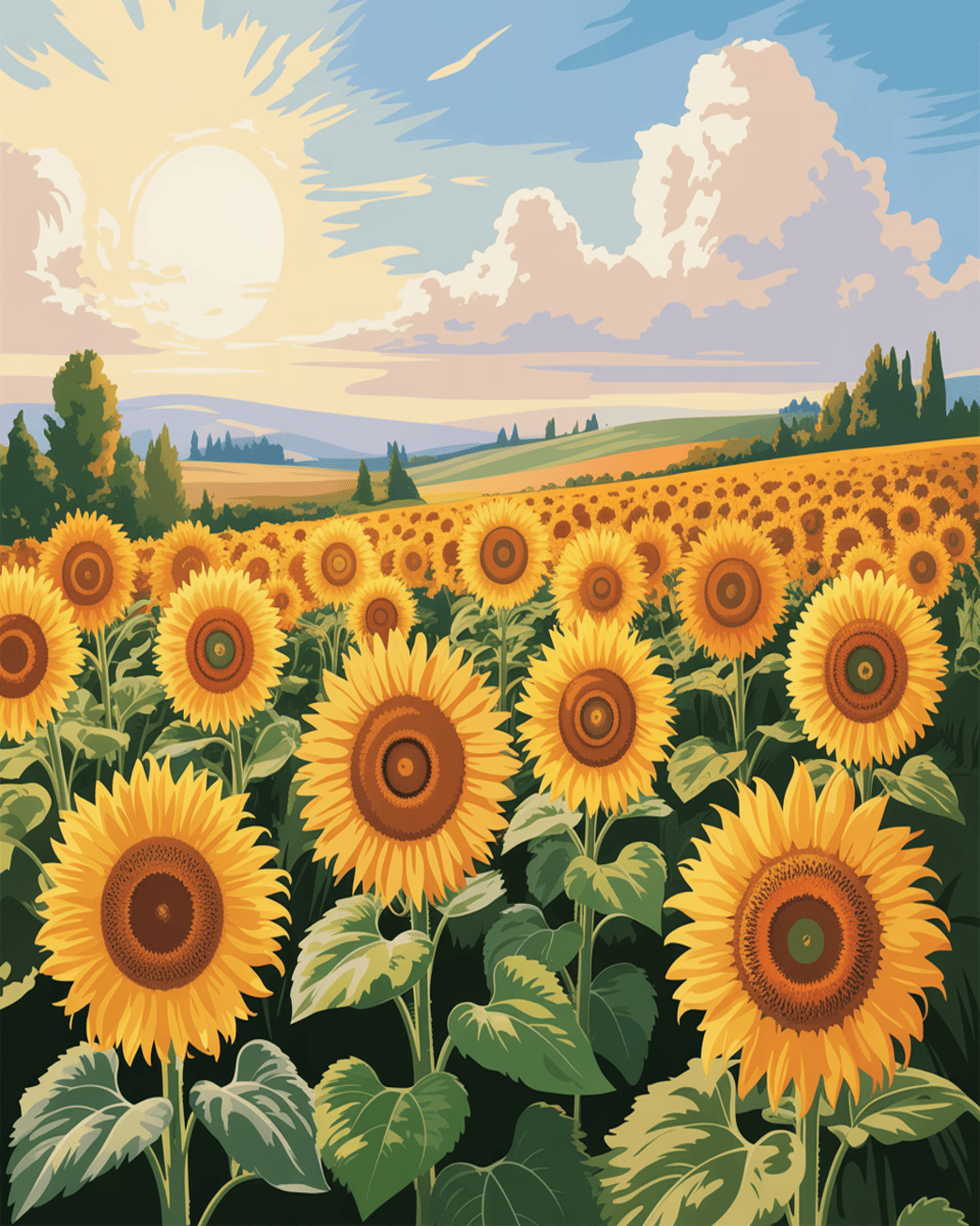 Endless Sunflower Field