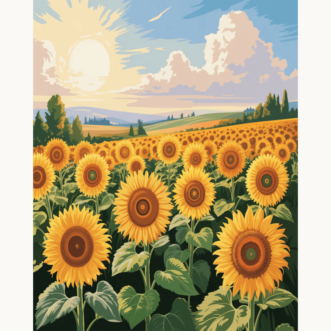 Endless Sunflower Field