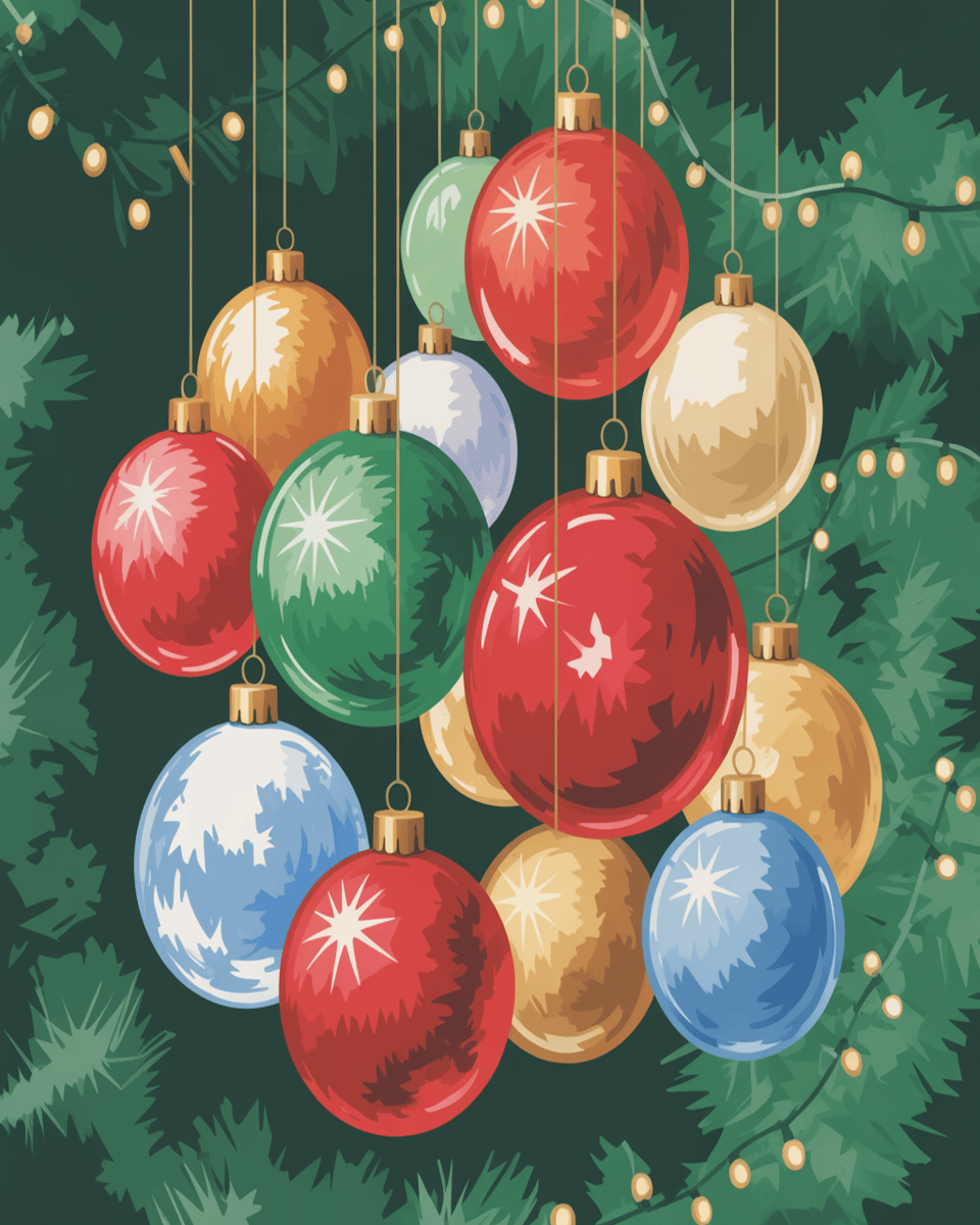 Festive Ornament Cluster