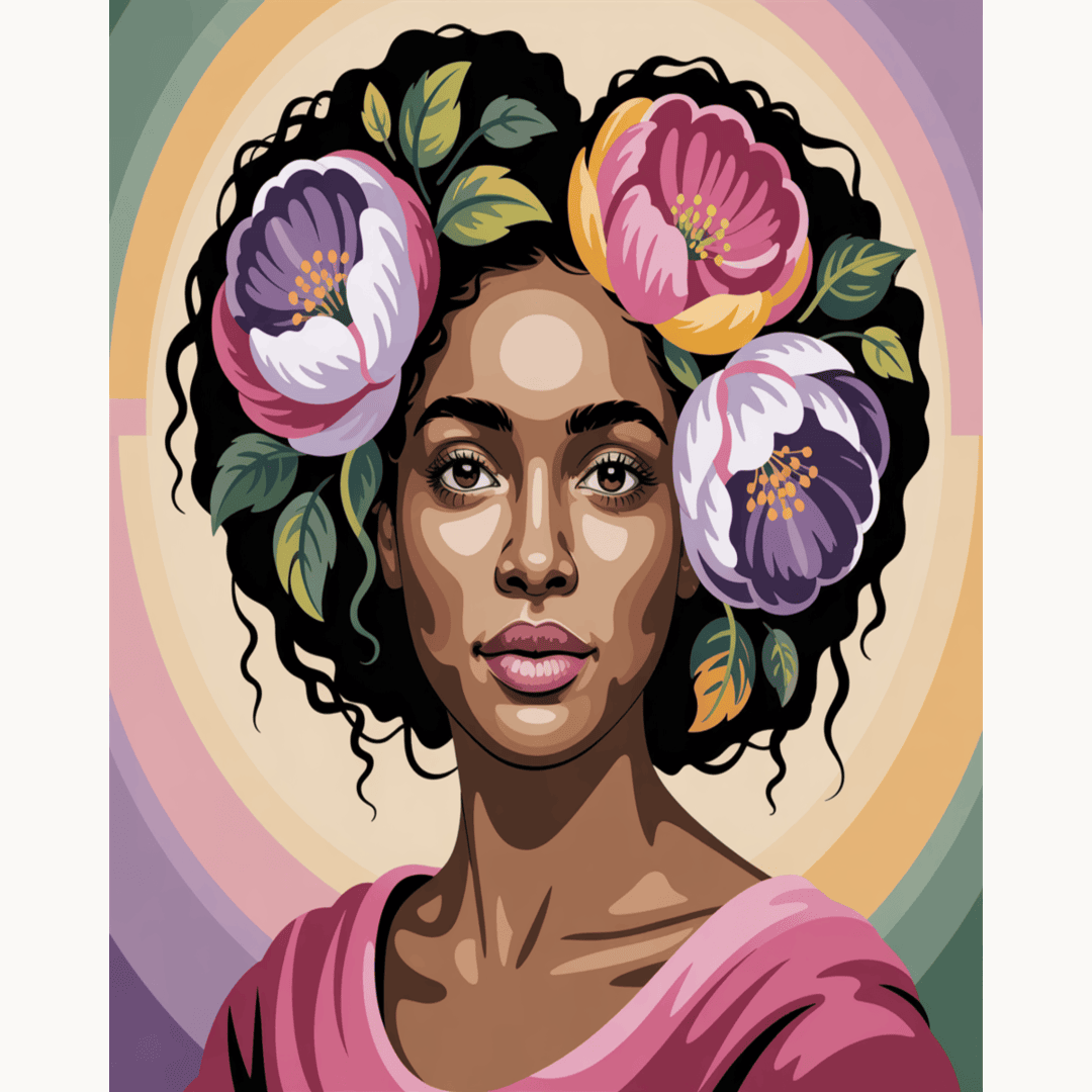 Floral Beauty Portrait