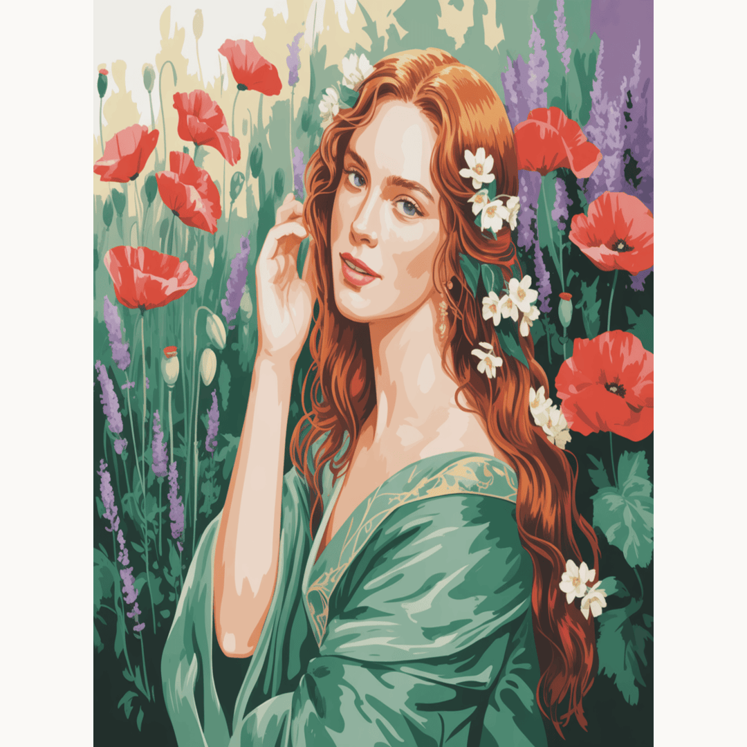 Floral Redhead Charm