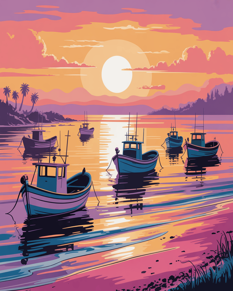Harbor Twilight Boats
