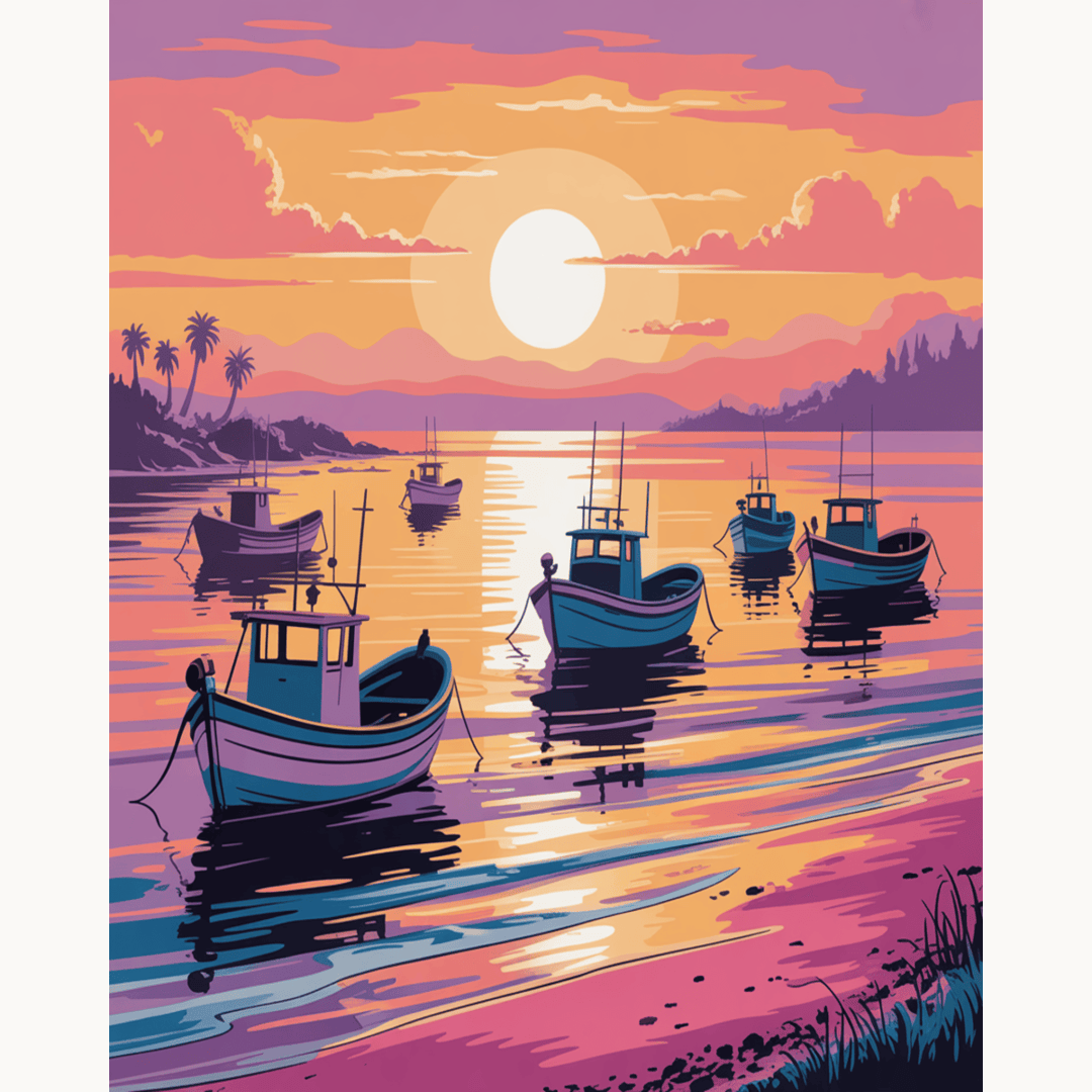 Harbor Twilight Boats