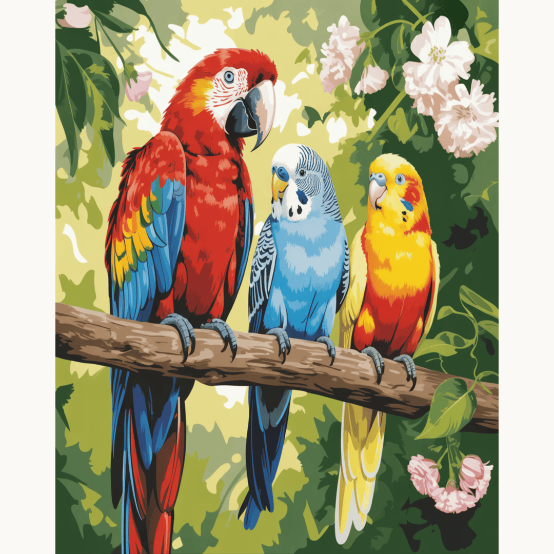Parrots on a Branch