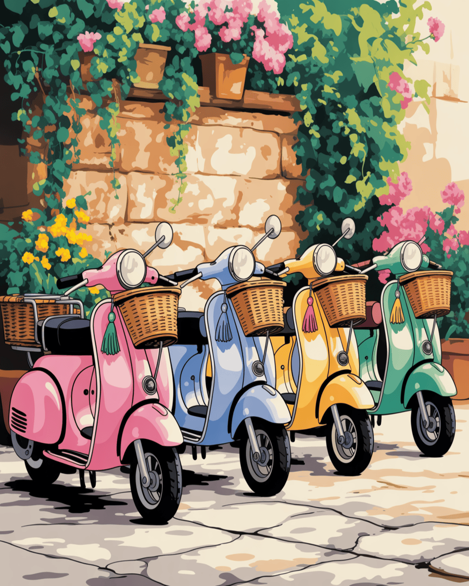 Pastel Scooters Parade