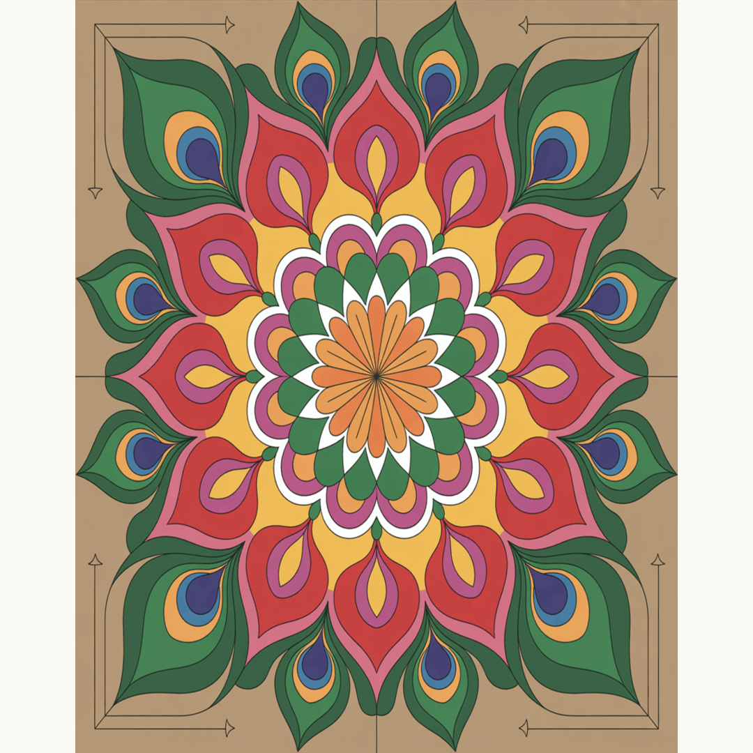 Peacock Rangoli Art