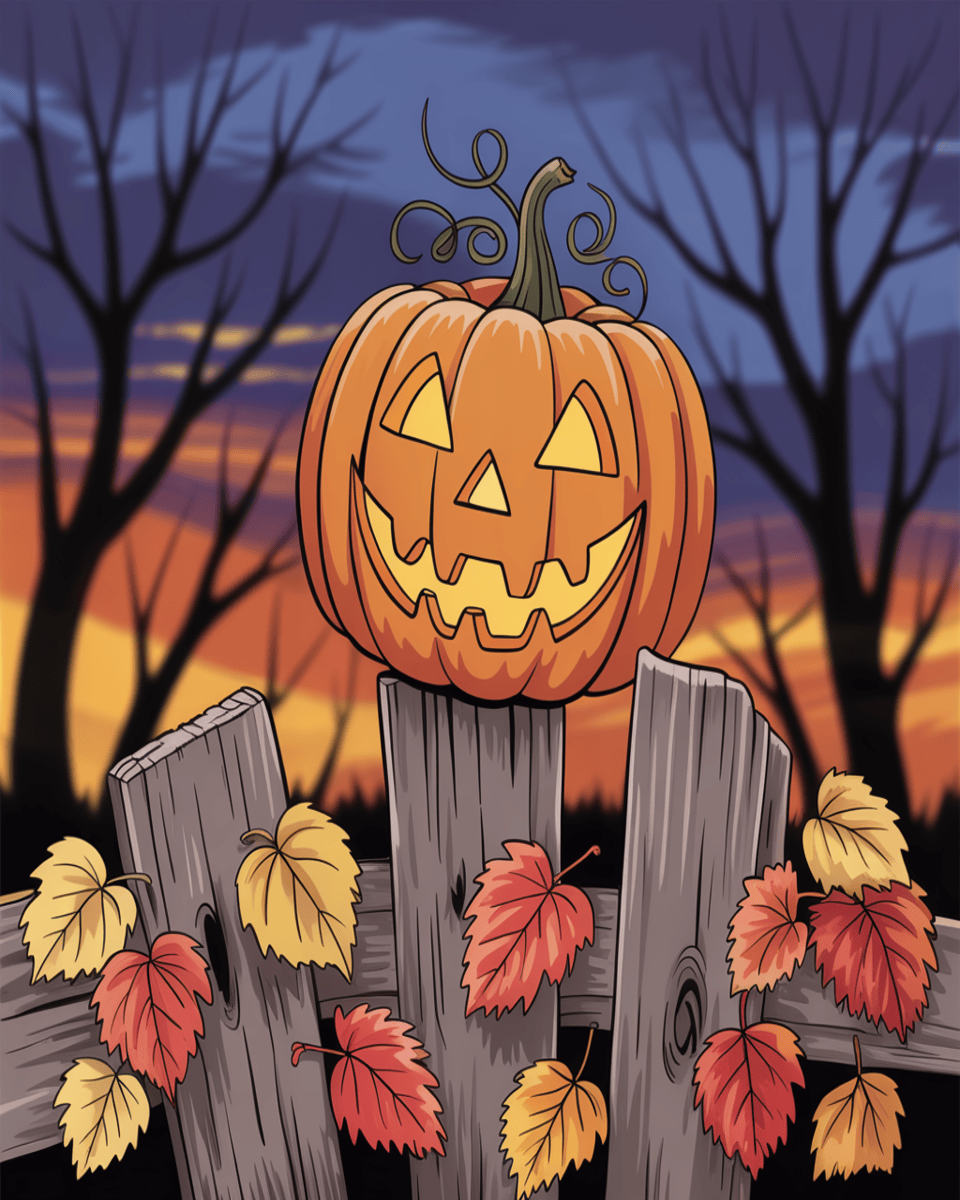 Pumpkin Fence Glow