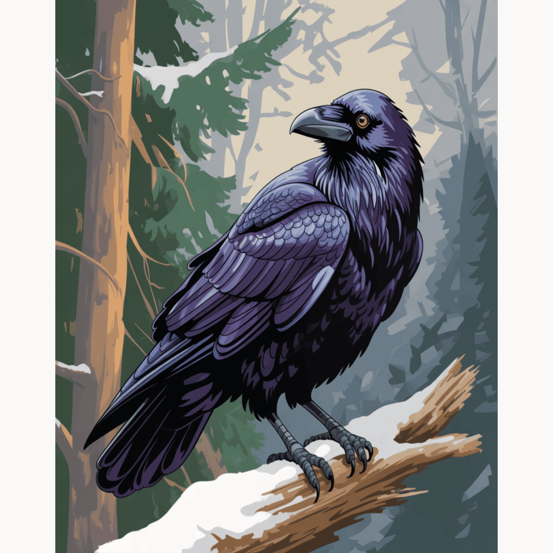 Raven on Snow