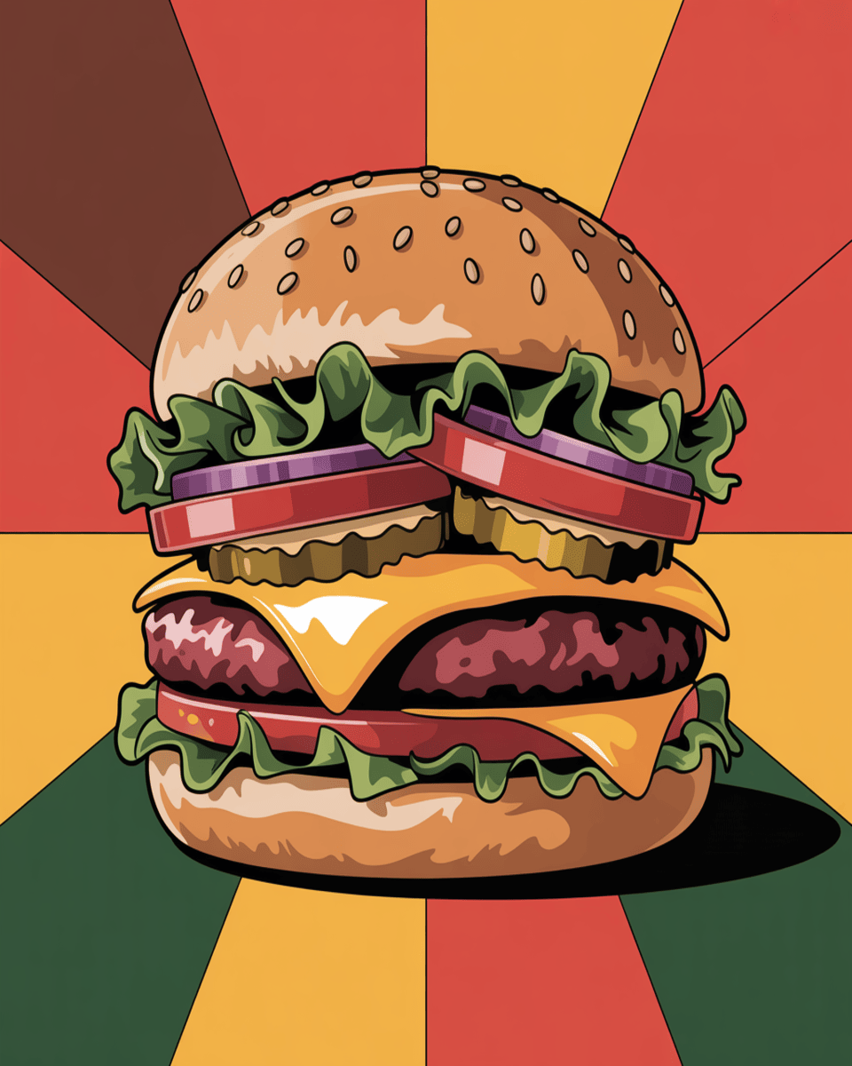Retro Burger Burst