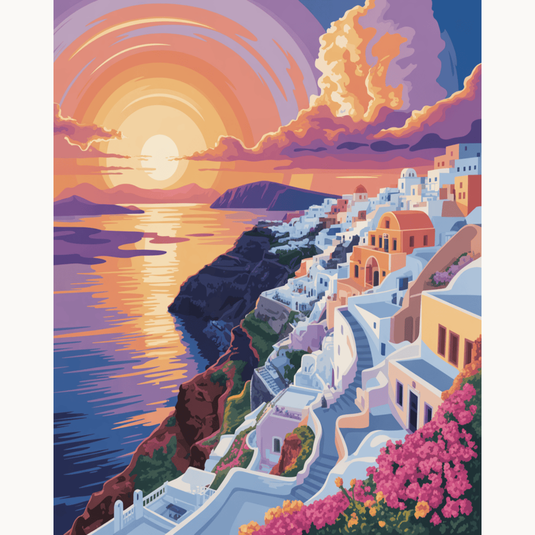 Santorini Sunset Glow