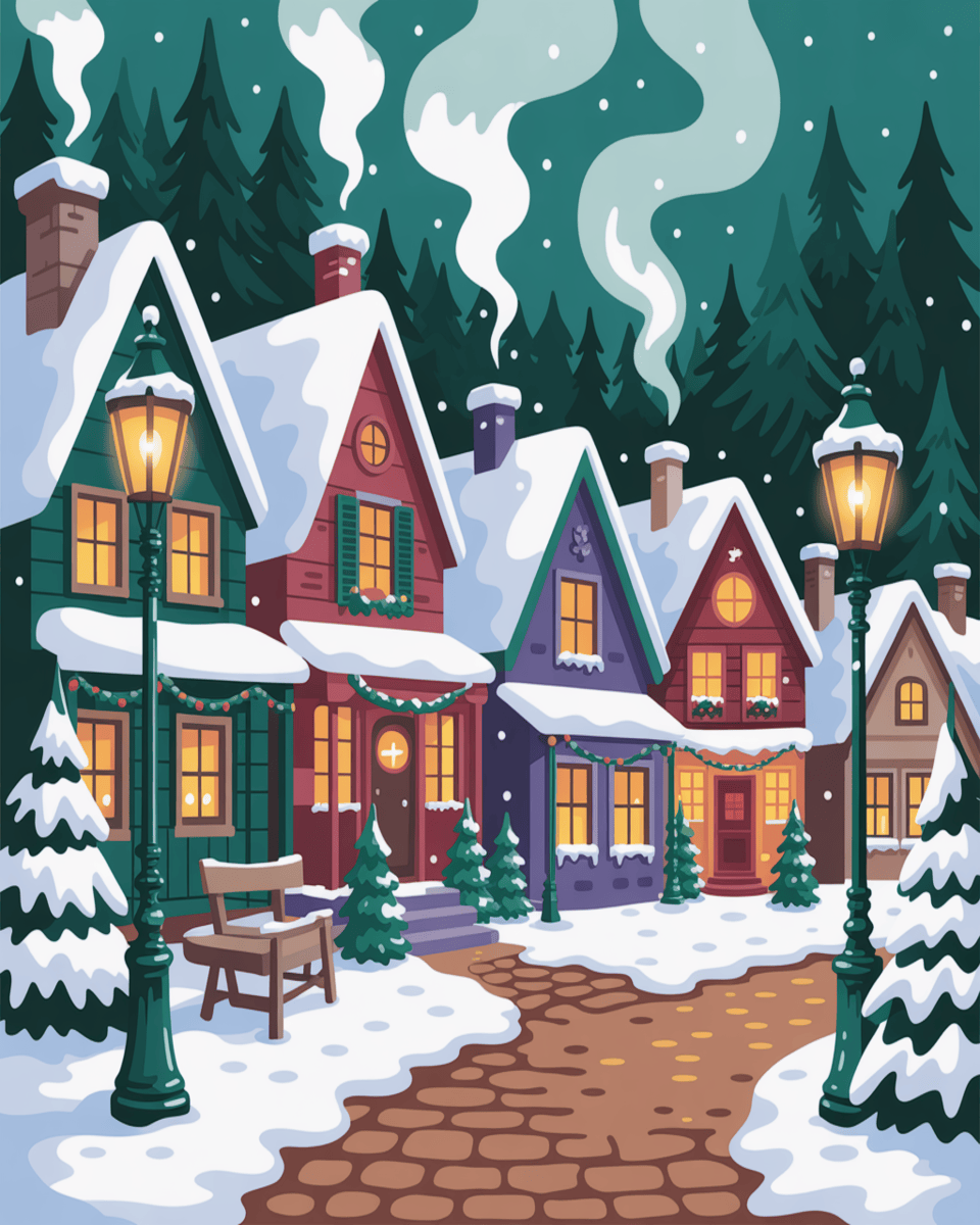 Snowy Village Magic