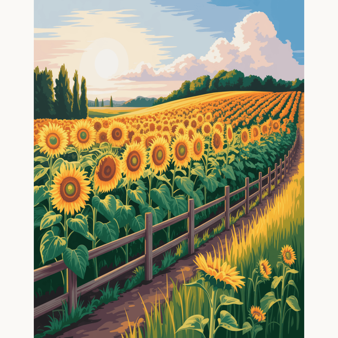 Sunflower Field Sunset