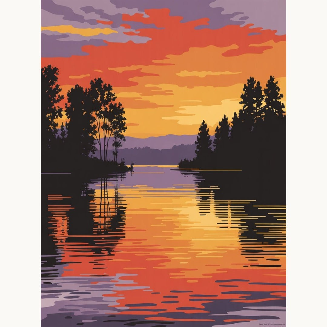 Sunset Lake Reflection