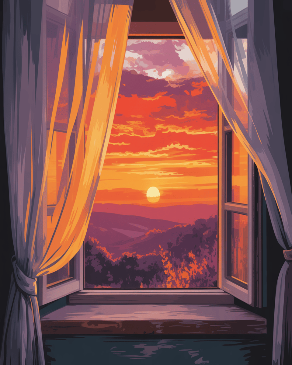 Sunset Window View