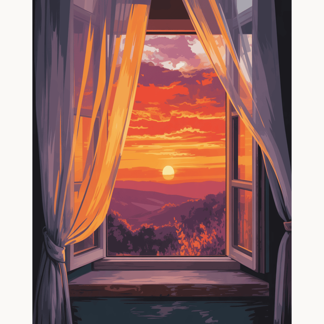 Sunset Window View