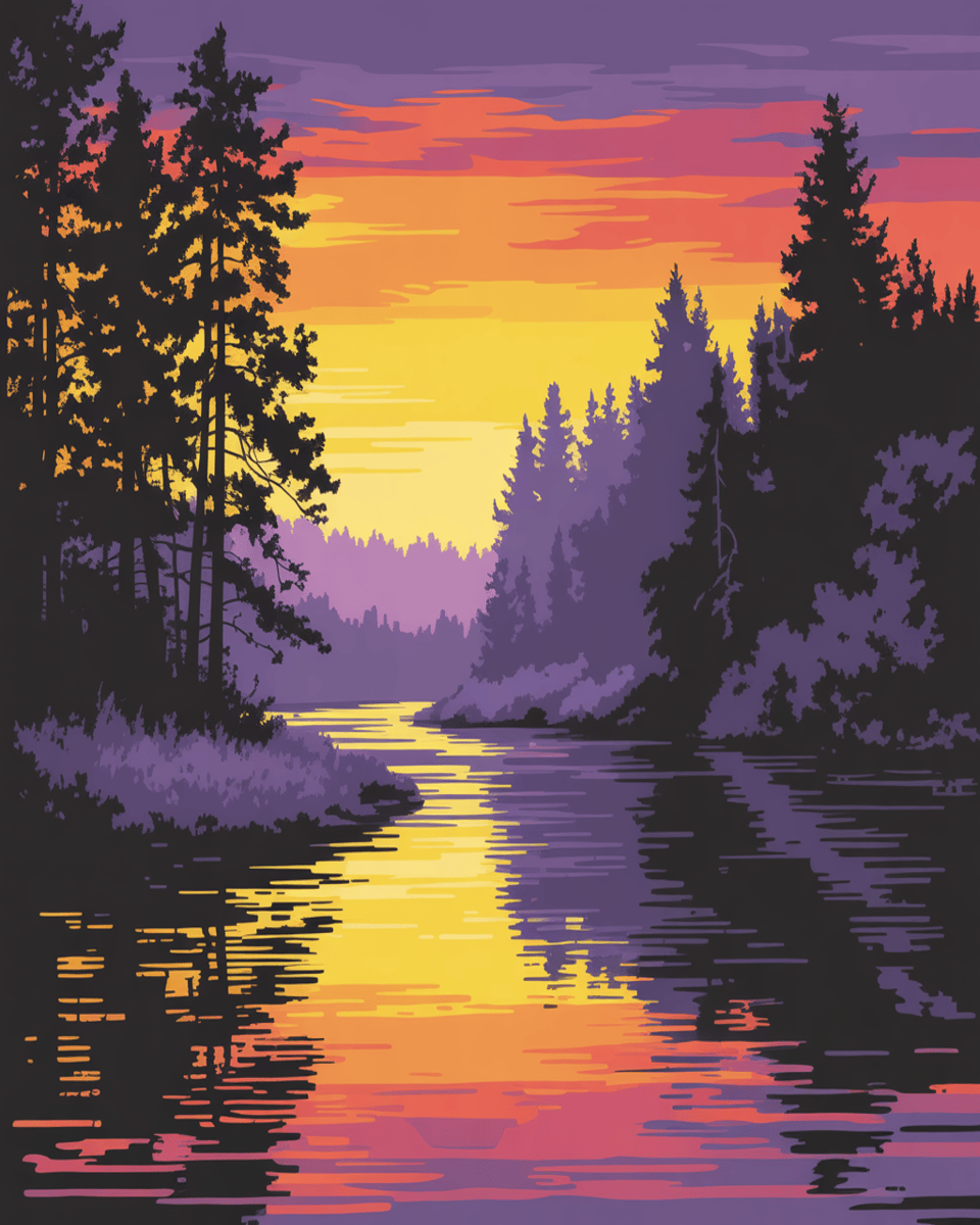 Twilight River Bend
