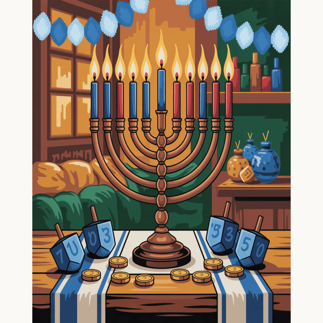 Warm Hanukkah Lights
