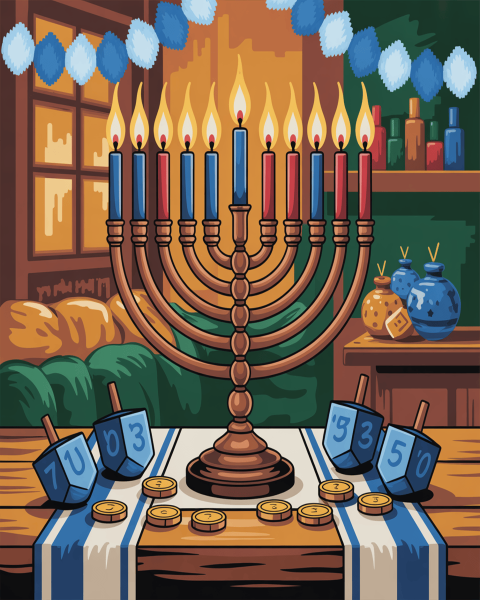Warm Hanukkah Lights