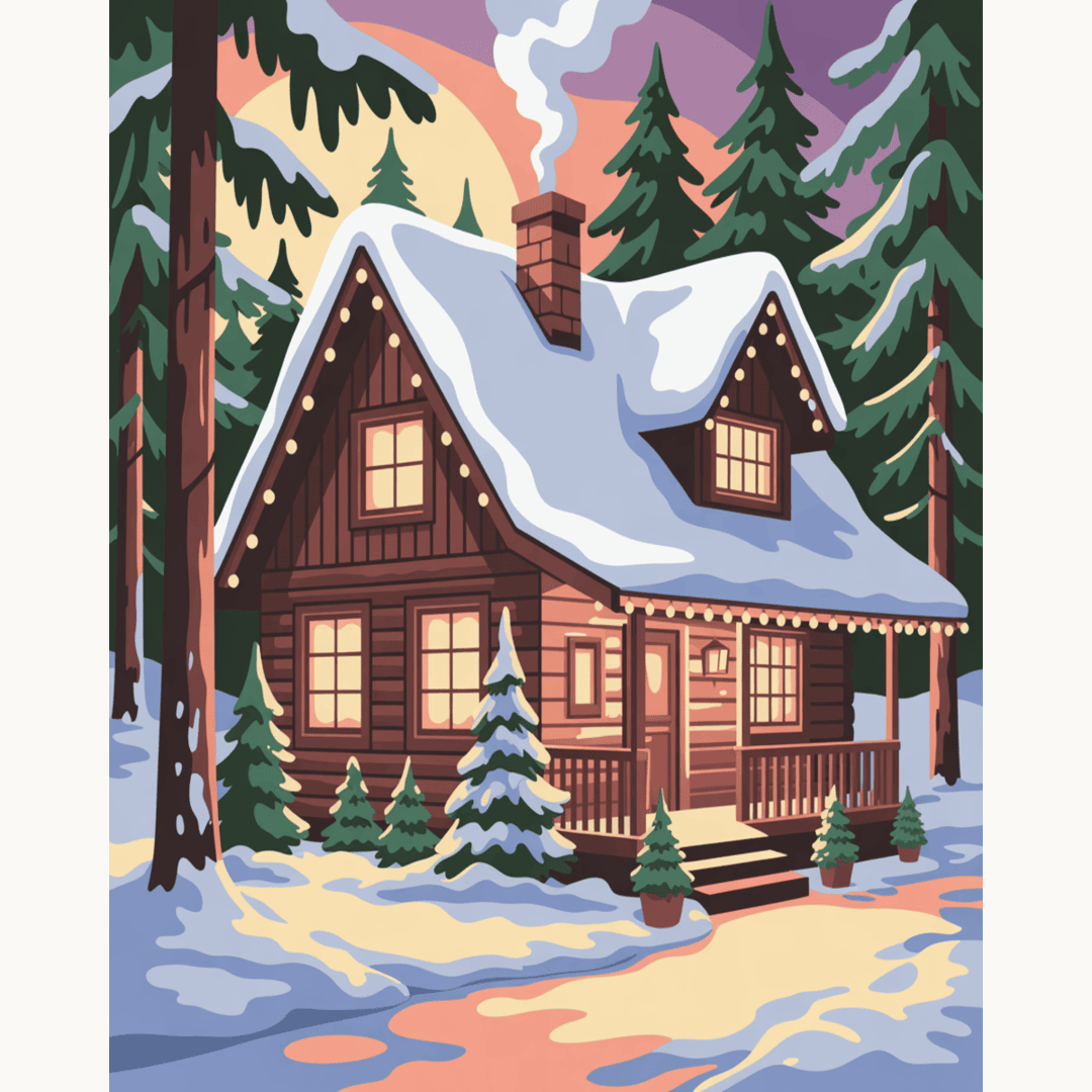 Winter Cabin Glow