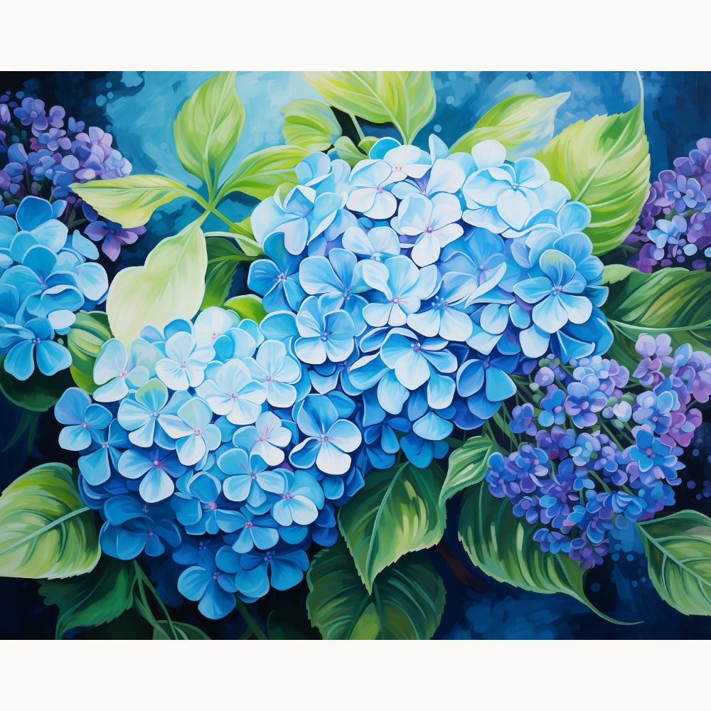 Blue Hydrangea Bloom