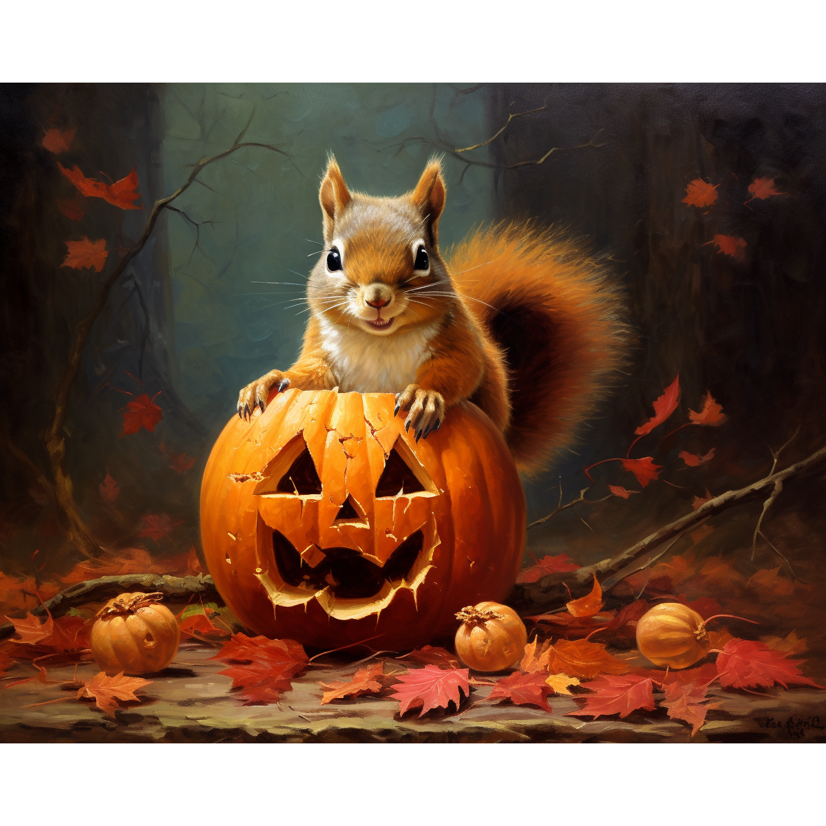 Pumpkin Mischief Squirrel