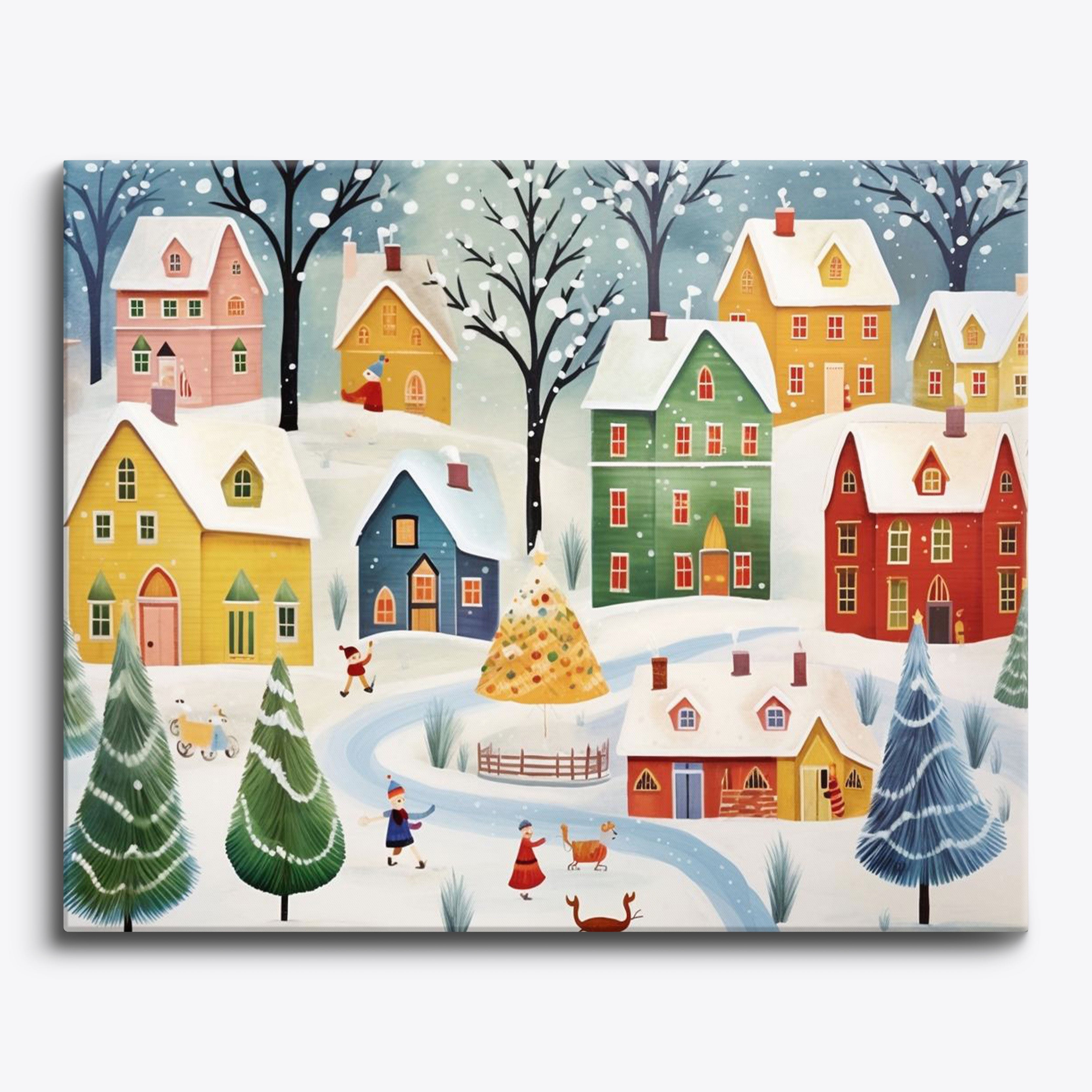 Whimsical Village Winter